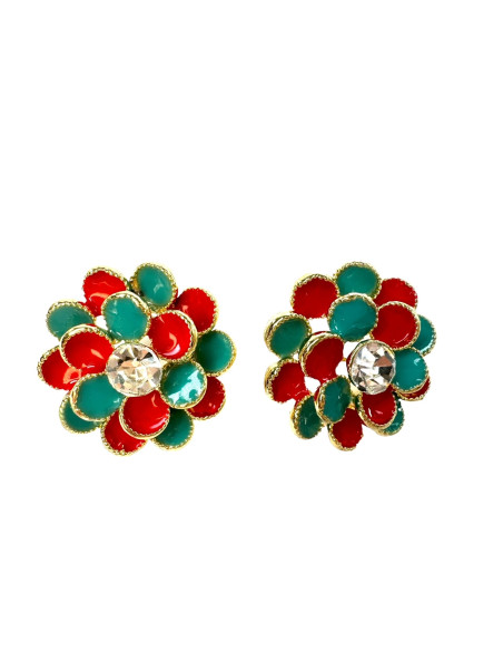 Pozłacane Kolczyki Srebrny sztyft 925 Lolita Accessories Kwiaty