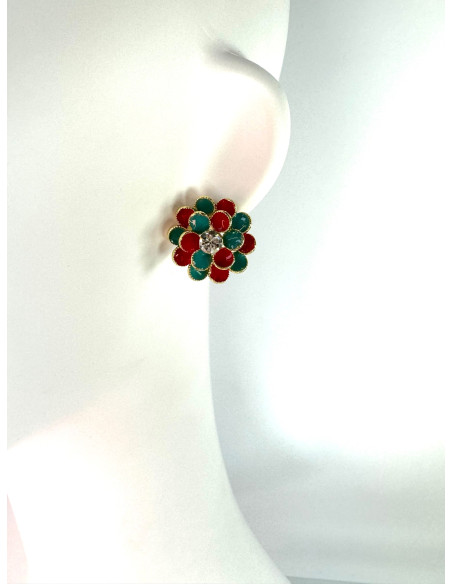 Pozłacane Kolczyki Srebrny sztyft 925 Lolita Accessories Kwiaty