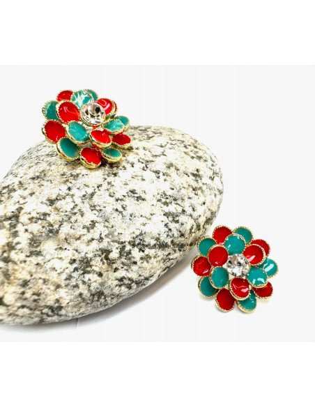 Pozłacane Kolczyki Srebrny sztyft 925 Lolita Accessories Kwiaty