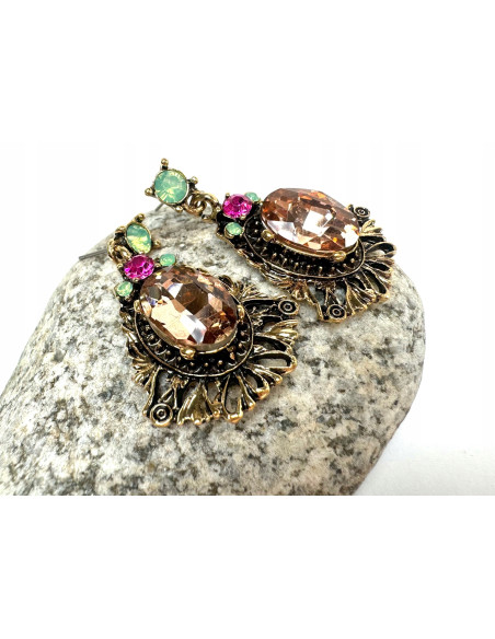 Kolczyki na Wielkie Wyjście Lolita Accessories kamienie Bogate Arabska Noc