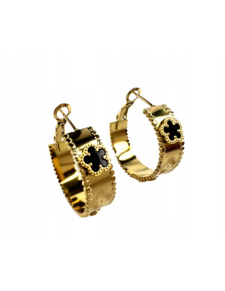 Kolczyki złote koła stal chirurgiczna nierdzewna Lolita Accessories