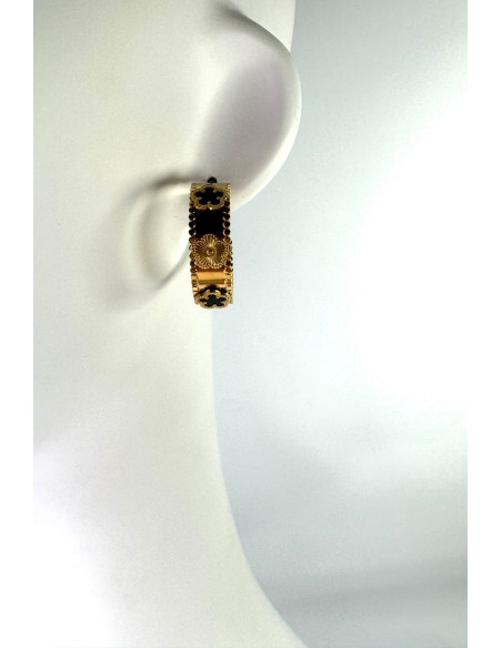 Kolczyki złote koła stal chirurgiczna nierdzewna Lolita Accessories