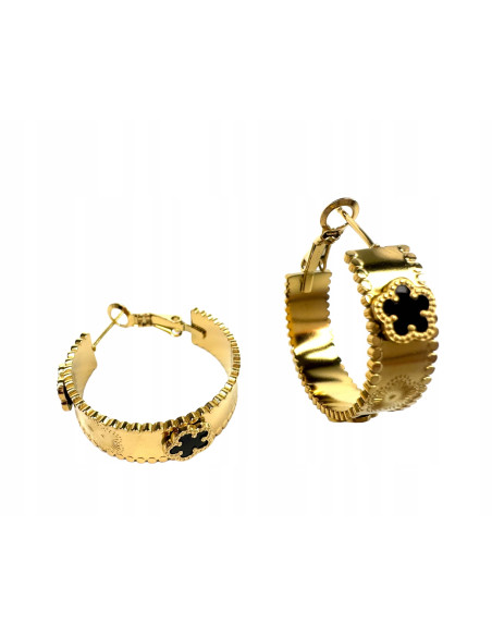 Kolczyki złote koła stal chirurgiczna nierdzewna Lolita Accessories