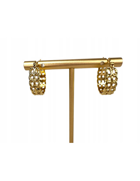 Kolczyki złote koła stal chirurgiczna nierdzewna Lolita Accessories