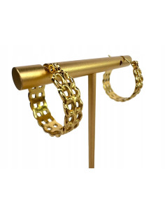 Kolczyki złote koła stal chirurgiczna nierdzewna Lolita... 2