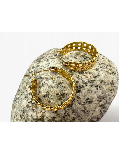 Kolczyki złote koła stal chirurgiczna...