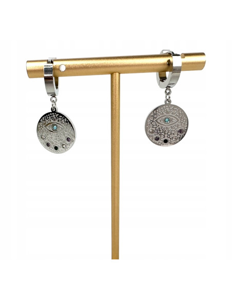 Kolczyki HAMSA ze stali chirurgicznej Lolita Accessories srebrne