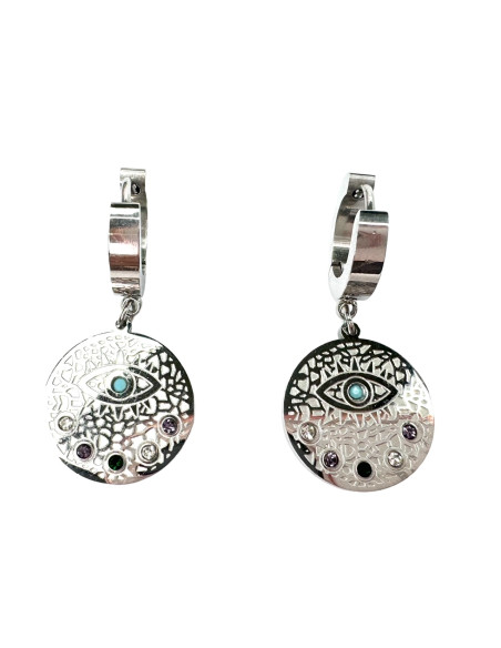 Kolczyki HAMSA ze stali chirurgicznej Lolita Accessories srebrne