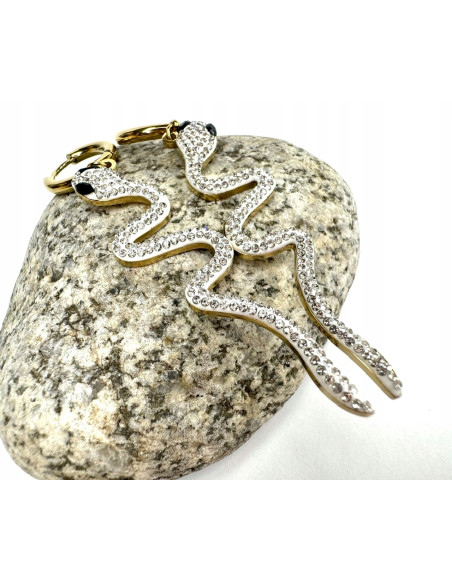 Kolczyki Wąż BOHO stal chirurgiczna Lolita Accessories złote Węże Wąż