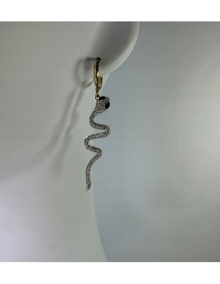 Kolczyki Wąż BOHO stal chirurgiczna Lolita Accessories złote Węże Wąż