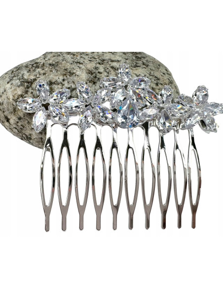 Grzebień wsuwany do włosów ozdobny kamienie Lolita Accessories