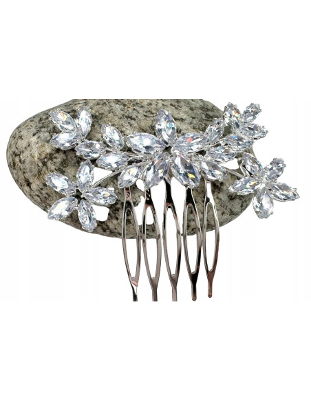 Grzebień wsuwany do włosów ozdobny kamienie Lolita Accessories