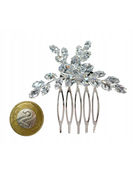 Grzebień wsuwany do włosów ozdobny kamienie Lolita Accessories