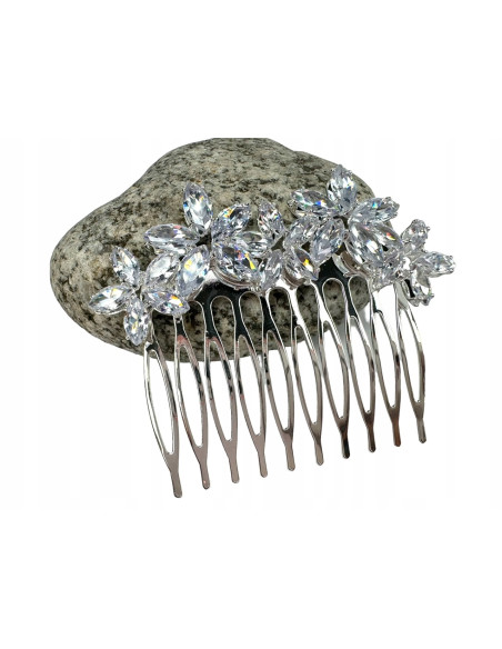 Grzebień wsuwany do włosów ozdobny kamienie Lolita Accessories