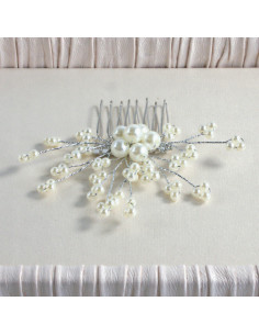 Grzebień wsuwany do włosów ozdobny perełki Lolita... 2