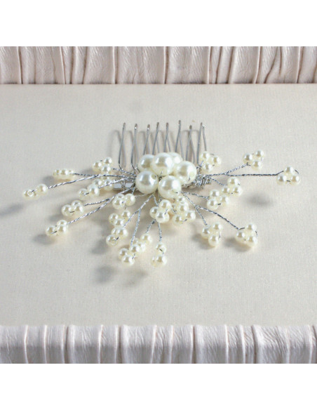 Grzebień wsuwany do włosów ozdobny perełki Lolita Accessories