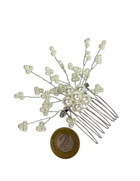 Grzebień wsuwany do włosów ozdobny perełki Lolita Accessories