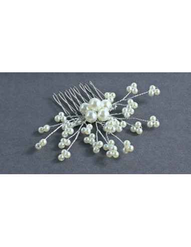 Grzebień wsuwany do włosów ozdobny perełki...