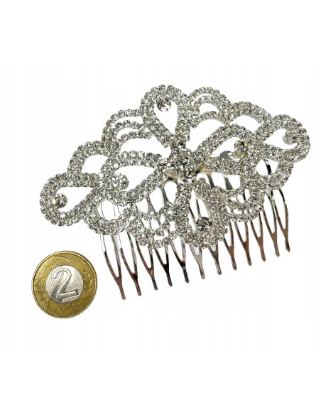 Grzebień wsuwany do włosów ozdobny kamienie Lolita Accessories