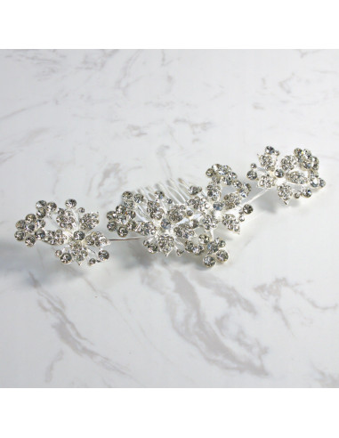 Grzebień wsuwany do włosów ozdobny kamienie XXL...