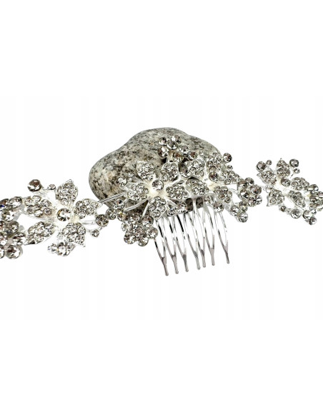 Grzebień wsuwany do włosów ozdobny kamienie XXL Lolita Accessories