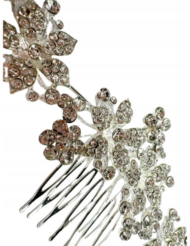 Grzebień wsuwany do włosów ozdobny kamienie XXL...