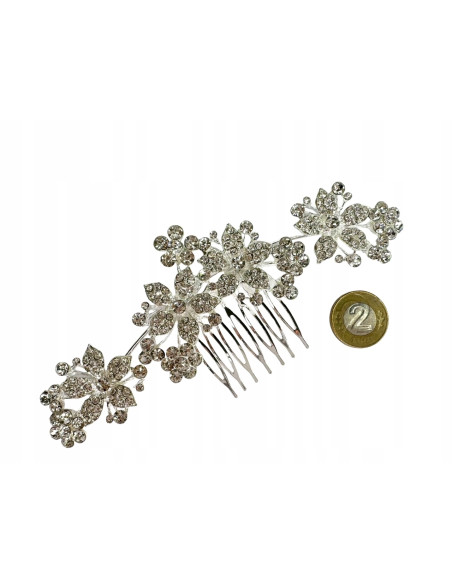 Grzebień wsuwany do włosów ozdobny kamienie XXL Lolita Accessories