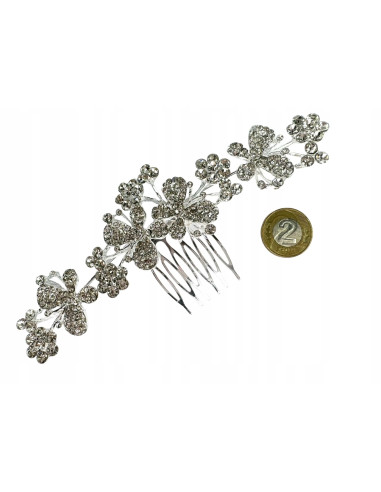 Grzebień wsuwany do włosów ozdobny kamienie XXL...