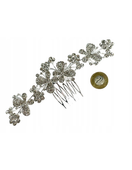 Grzebień wsuwany do włosów ozdobny kamienie XXL Lolita Accessories