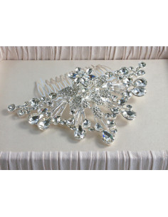 Grzebień wsuwany do włosów ozdobny z kamieniami Lolita...