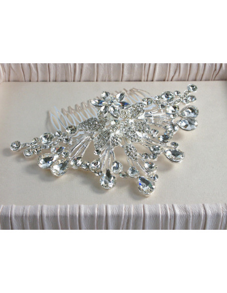 Grzebień wsuwany do włosów ozdobny z kamieniami Lolita Accessories