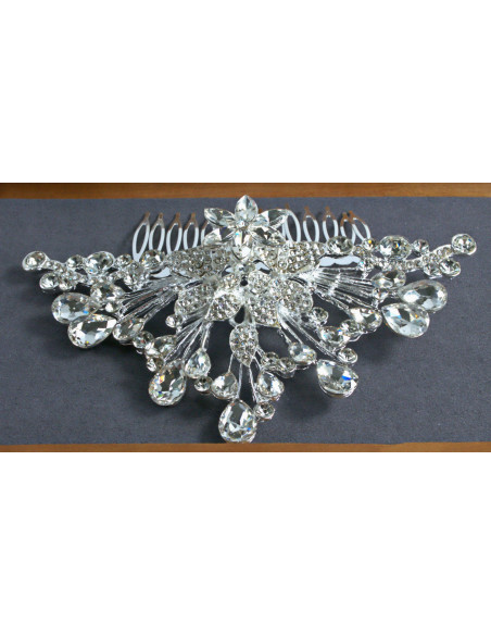 Grzebień wsuwany do włosów ozdobny z kamieniami Lolita Accessories