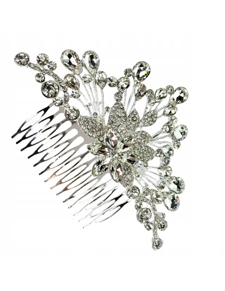 Grzebień wsuwany do włosów ozdobny z kamieniami Lolita Accessories