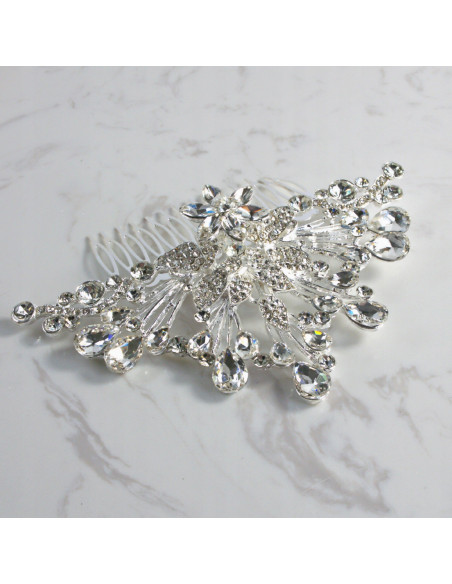 Grzebień wsuwany do włosów ozdobny z kamieniami Lolita Accessories