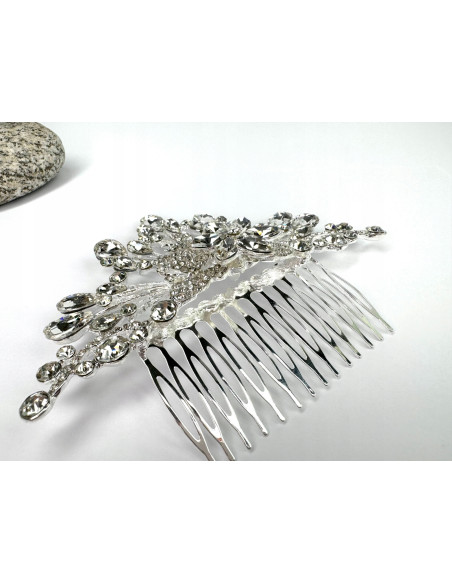 Grzebień wsuwany do włosów ozdobny z kamieniami Lolita Accessories