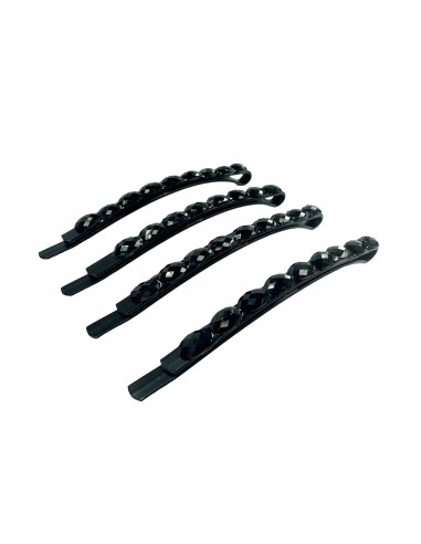 Wsuwki z cyrkoniami zestaw 4 sztuki czarne...