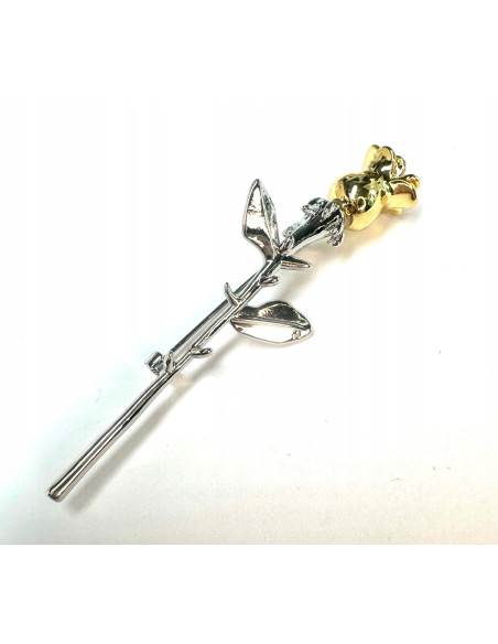 Broszka ozdobna Galeryjna Srebrna Róża Lolita Accessories