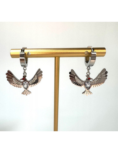 Kolczyki ORZEŁ ze stali chirurgicznej Lolita Accessories srebrne