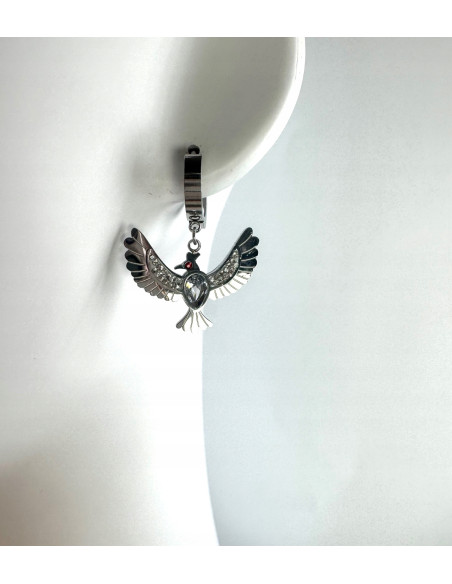 Kolczyki ORZEŁ ze stali chirurgicznej Lolita Accessories srebrne