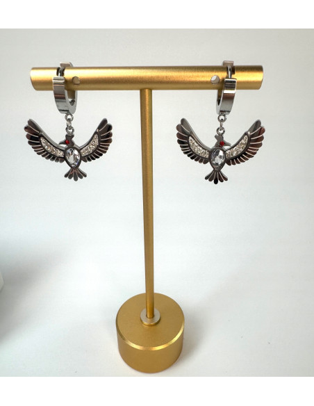 Kolczyki ORZEŁ ze stali chirurgicznej Lolita Accessories srebrne