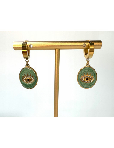 Kolczyki BOHO stal chirurgiczna Oko Proroka...