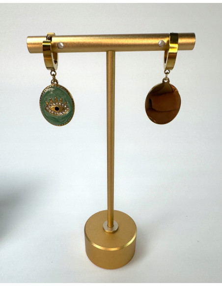 Kolczyki BOHO stal chirurgiczna Oko Proroka Lolita Accessories złote