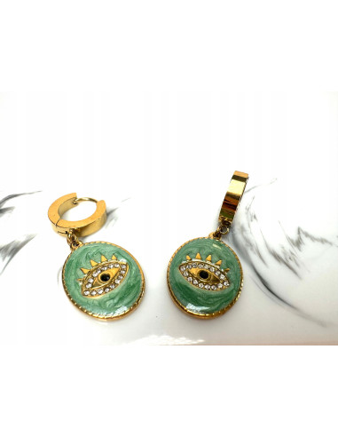 Kolczyki BOHO stal chirurgiczna Oko Proroka...