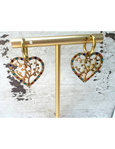 Kolczyki BOHO Serce stal chirurgiczna Lolita...