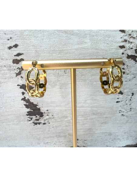 Kolczyki złote koła stal chirurgiczna nierdzewna Lolita Accessories