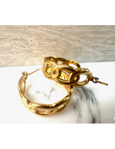 Kolczyki złote koła stal chirurgiczna...