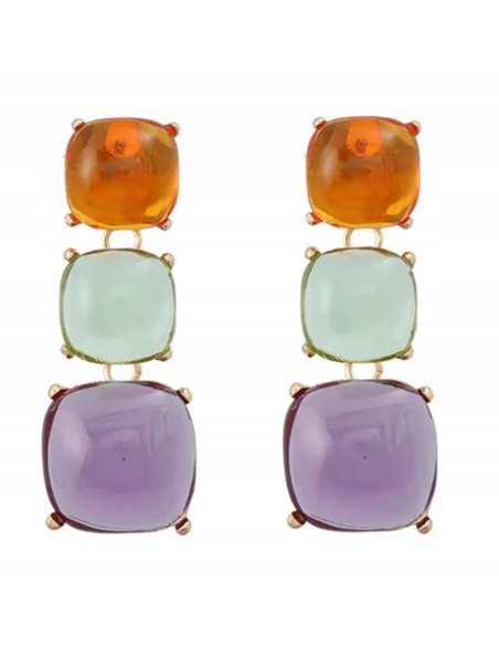 Kolczyki Lolita Accessories kamienie kolorowe