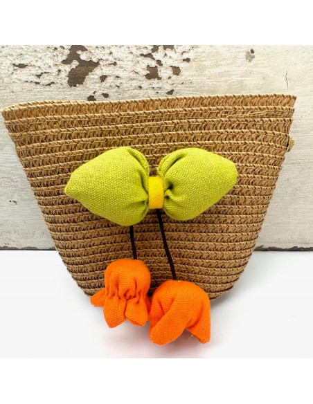 Torebka dziecięca Koszyczek pleciony Kwiatki Kwiat Koszyk dla dziewczynki