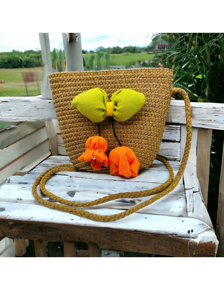 Torebka dziecięca Koszyczek pleciony Kwiatki Kwiat Koszyk dla dziewczynki