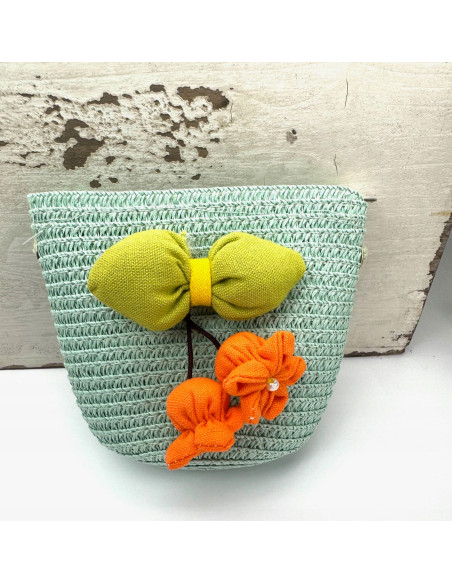 Torebka dziecięca Koszyczek pleciony Kwiatki Kwiat Koszyk dla dziewczynki